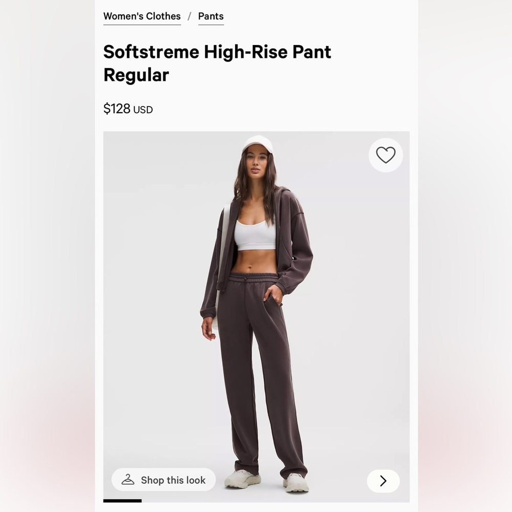 Lululemon Softstreme High-Rise Pant
Regular